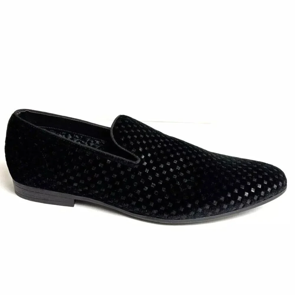 Steve Madden Men’s Lemer, Black Slip-On Shoes, Size 12 M